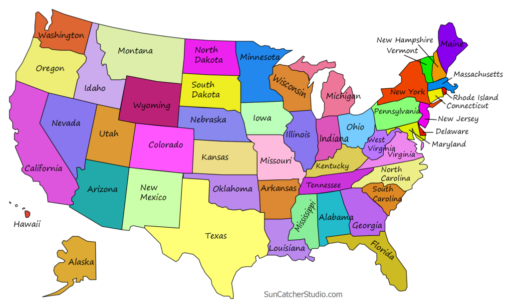 Printable US Maps With States Outlines Of America United States 