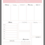 Printable Weekly List Planner How To Have A Productive Week Weekly