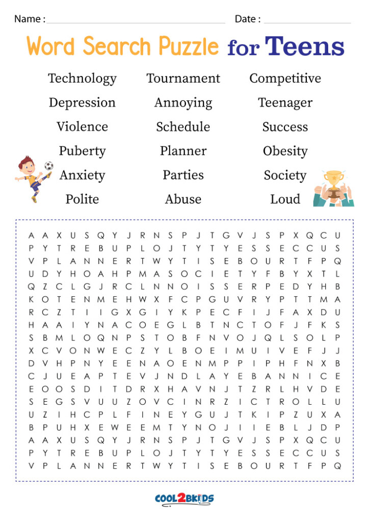 Printable Word Search For Teens Cool2bKids