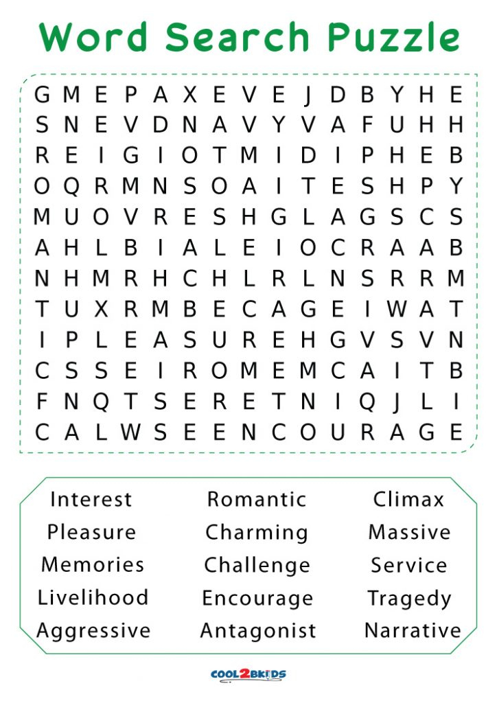 Printable Word Searches For Seniors Cool2bKids