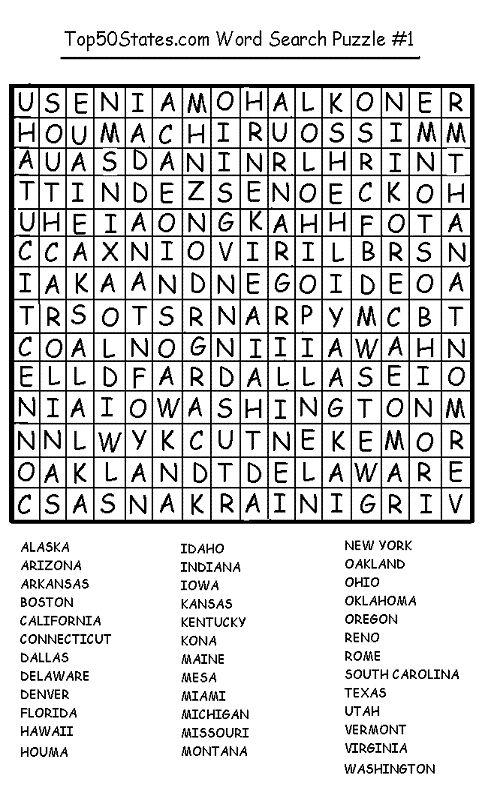 Printable Word Searches Kids Word Search Word Find Word Puzzles