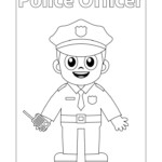 Professions Coloring Book For Kids Police Officer Page 8 Coloring