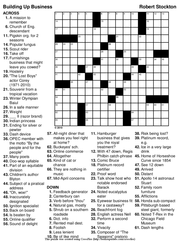 Quick Cryptic Crossword Remedy It Online Or Make Use Of Printable 