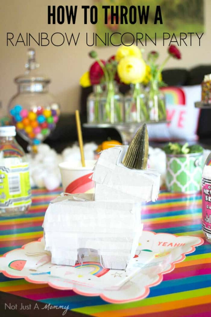 Rainbow Unicorn Party Ideas Moms Munchkins