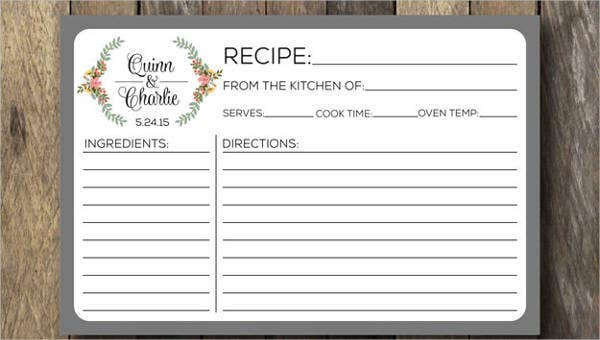 Recipe Card Template 10 Free PDF Download Free Premium Templates