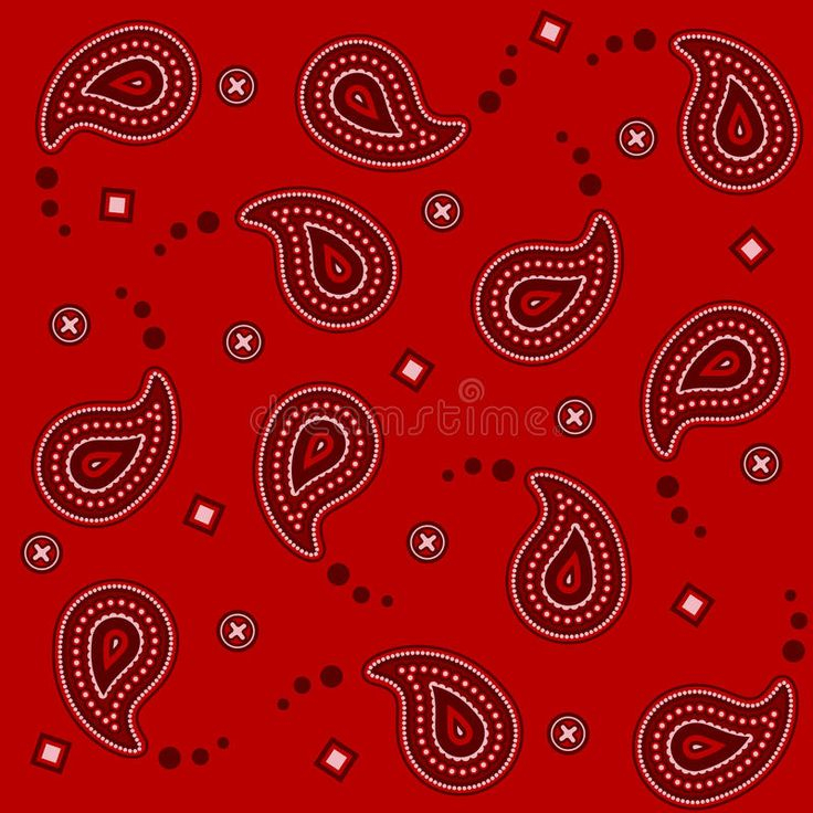 Red Bandana Basic Pattern An Illustration Of A Seamless Red Bandana 