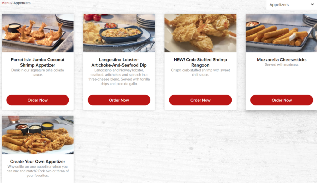 Red Lobster Menu And Specials