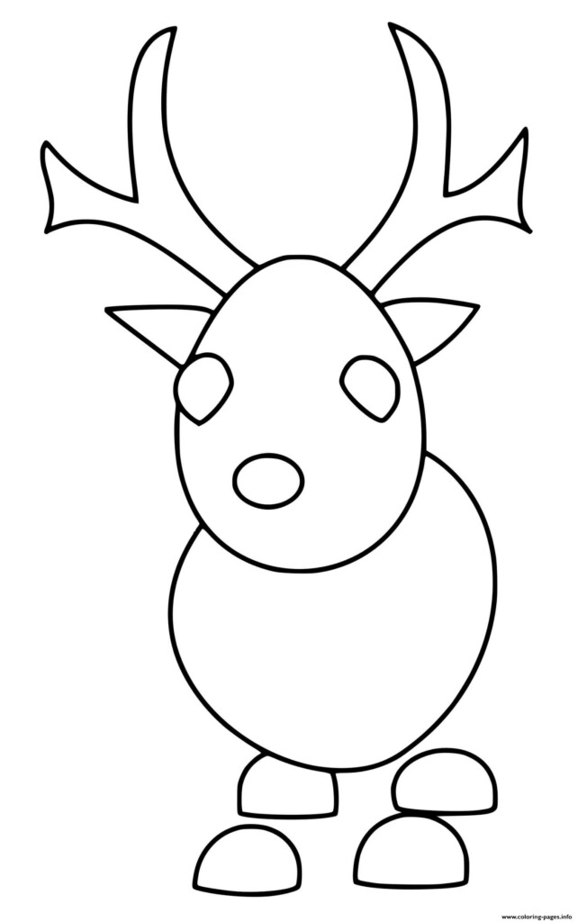 Reindeer Adopt Me Roblox Coloring Page Printable - FreePrintable.me