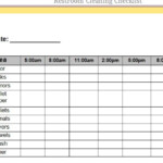 Restroom Cleaning Checklist My Excel Templates