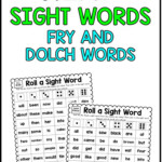 Roll And Read Sight Words Fry And Dolch Words Great For Students That
