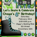 Roller Skating Party Invitation Template Elegant Roller Skating Birt