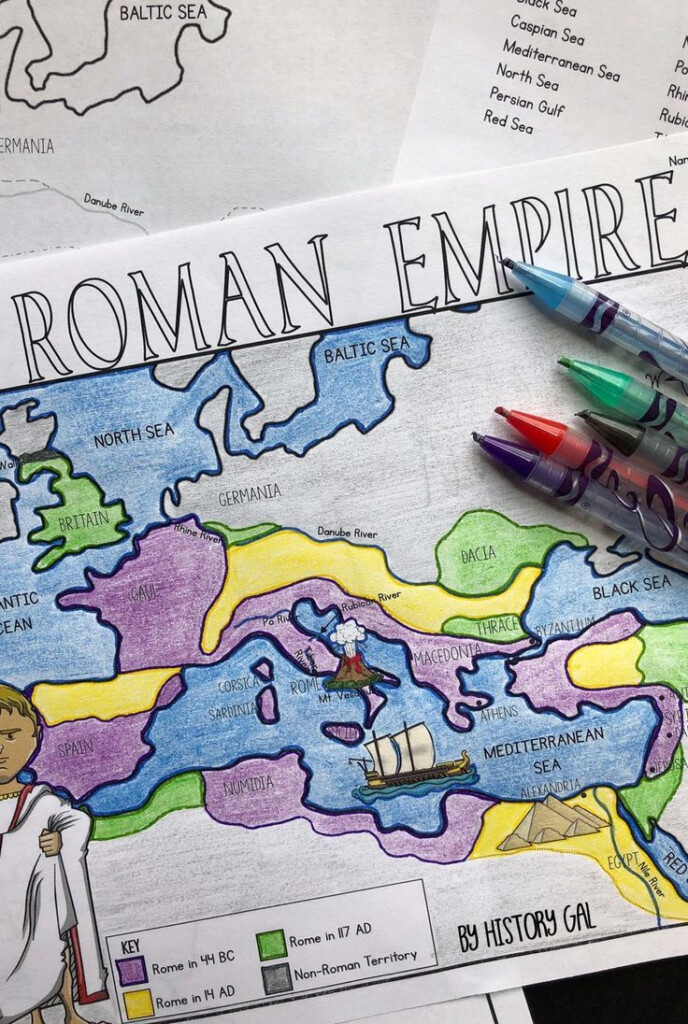 Roman Empire Map Activity Print And Digital Roman Empire Map Map 