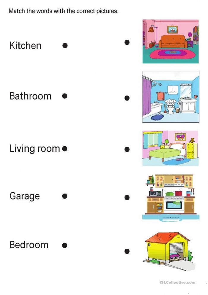 Rooms In A House Worksheets 99Worksheets