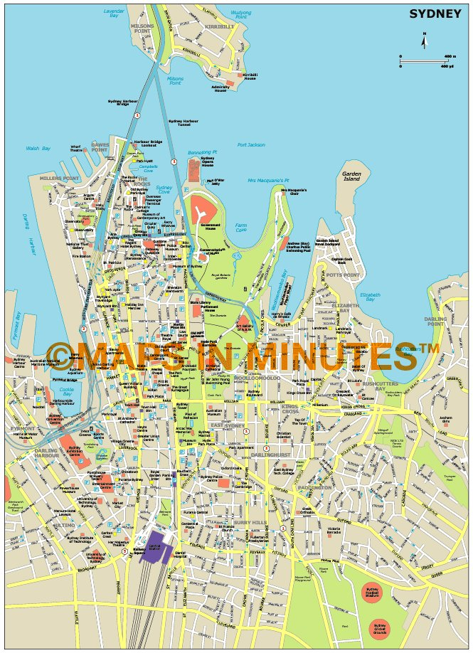 Royalty Free Sydney Illustrator Vector Format City Map