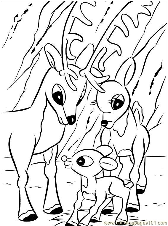 Rudolph 001 3 Coloring Page For Kids Free Rudolph The Red Nosed 