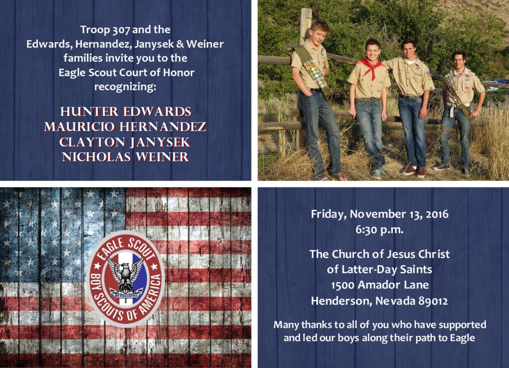 Rustic Eagle 3 Eagle Scout Invitation