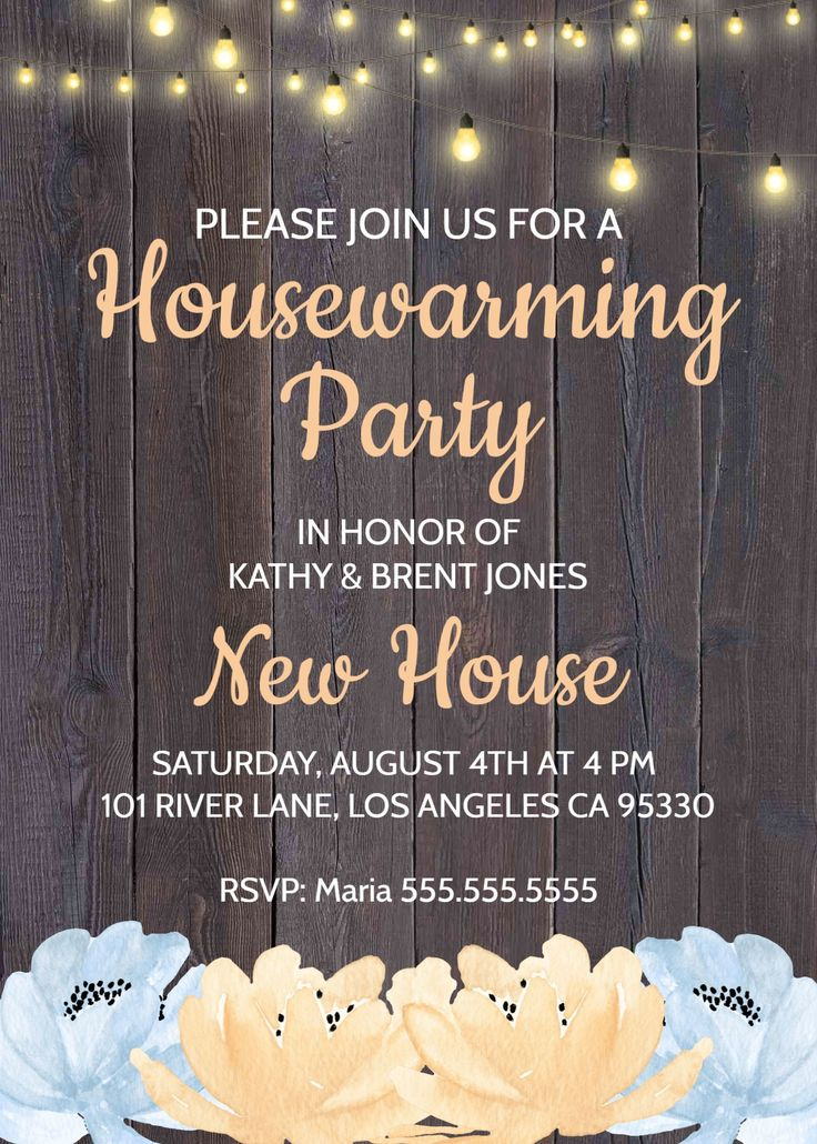 Rustic Housewarming Invitation House Warming Party Invite Etsy In