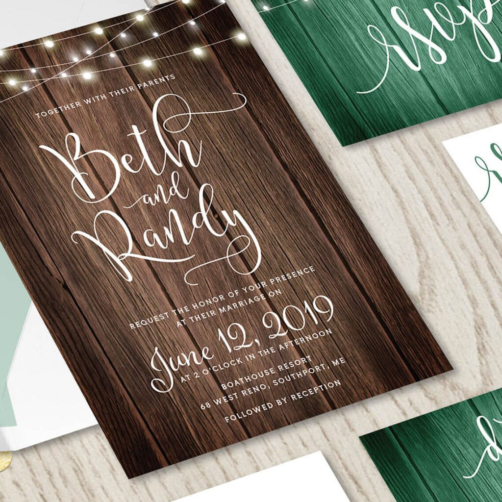 Rustic Themed Wedding Invitation Set Printable Stationery Hands In 