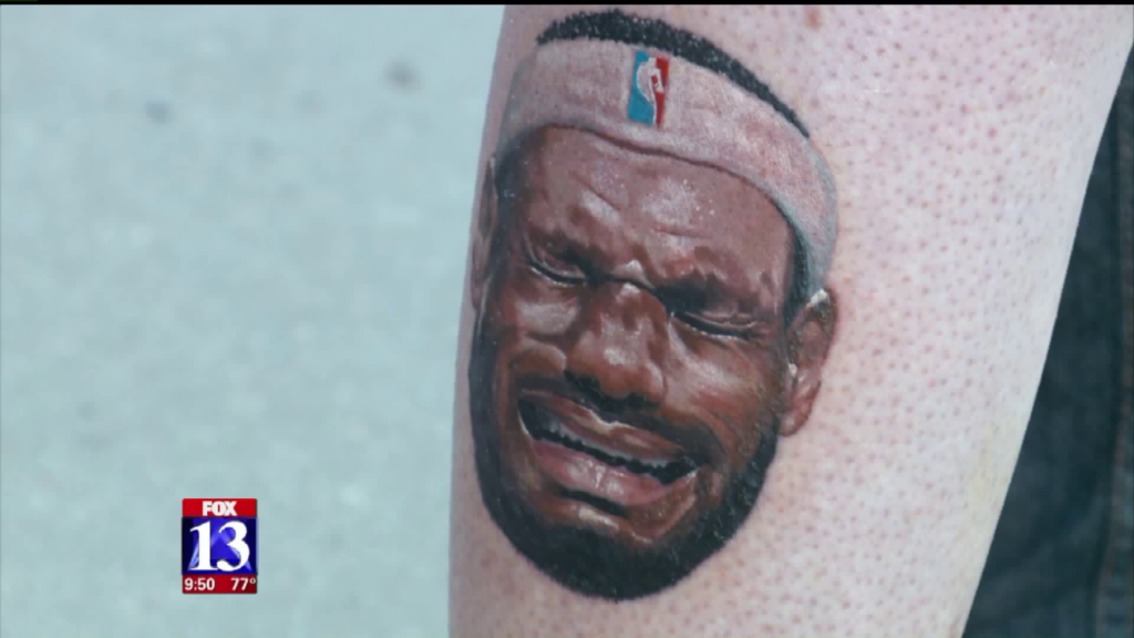 Salt Lake City Man Gets LeBron James Crying Face Tattooed On His Leg