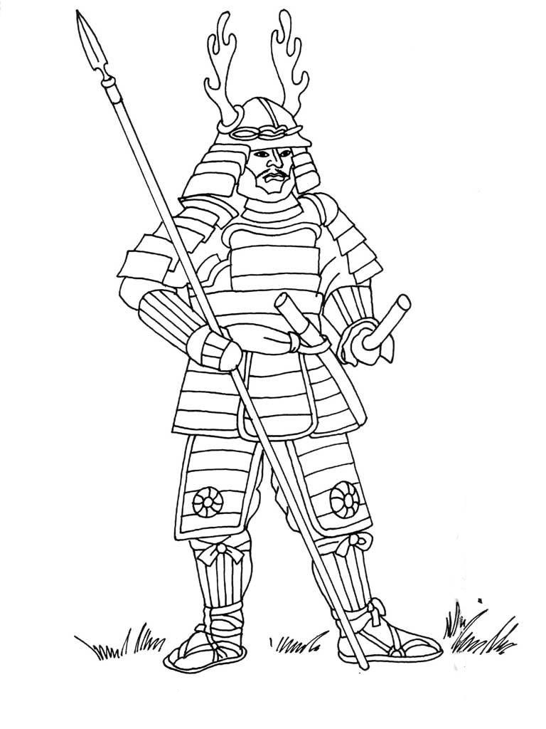 Samurai Coloring Pages To Download And Print For Free