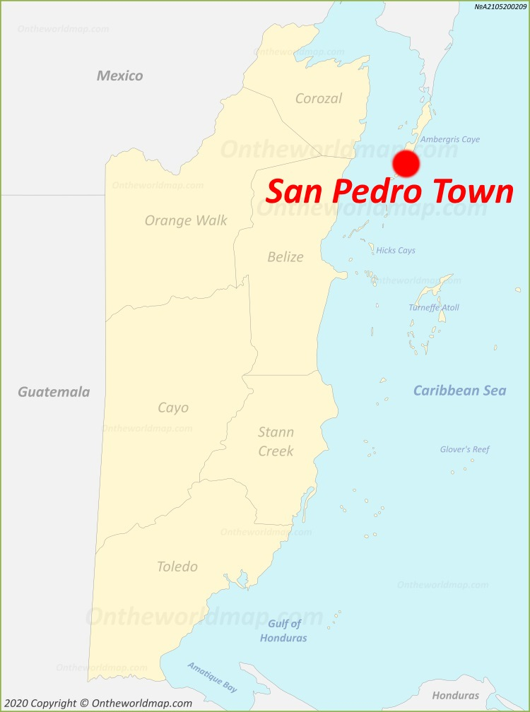 San Pedro Town Map Belize Detailed Maps Of San Pedro Town 