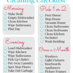 Saturday Cleaning Checklist Google Search Daily Cleaning Checklist