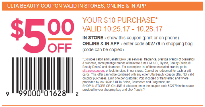 Save 5 00 Off A 10 00 Purchase At Ulta Great Deals On Make Up 