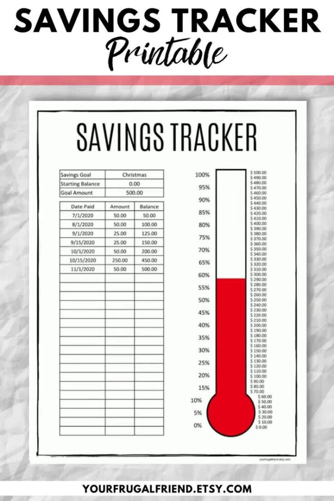 Savings Challenge Savings Tracker Savings Goal Printable Etsy Video 