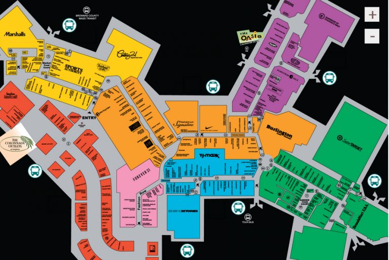 Sawgrass Mills Mall Map Find Info Parking And Store Locations