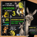 Shrek Invitation Shrek Kids Birthday Printable Invitation Back Cover