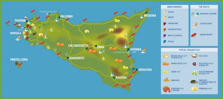 Sicily Travel Map