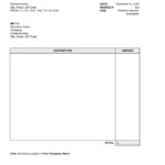 Simple Blank Invoice Template Invoice Template Ideas