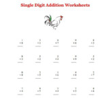 Single Digit Addition Worksheets Kindergarten Math Worksheets