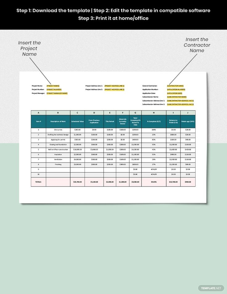 Small Construction Schedule Of Values Template Google Docs Word 