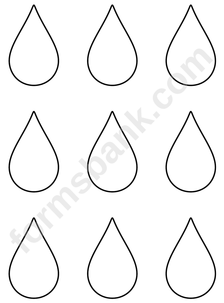 Small Raindrop Pattern Template Printable Pdf Download