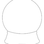 Snow Globe Template Coloring Page Preschool Christmas Crafts