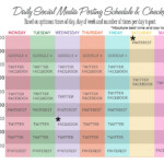 Social Media Posting Schedule Template Example Calendar Printable