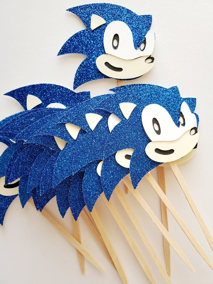 Sonic Cupcake Toppers Sonic The Hedgehog Cupcake Topper Cupcake 