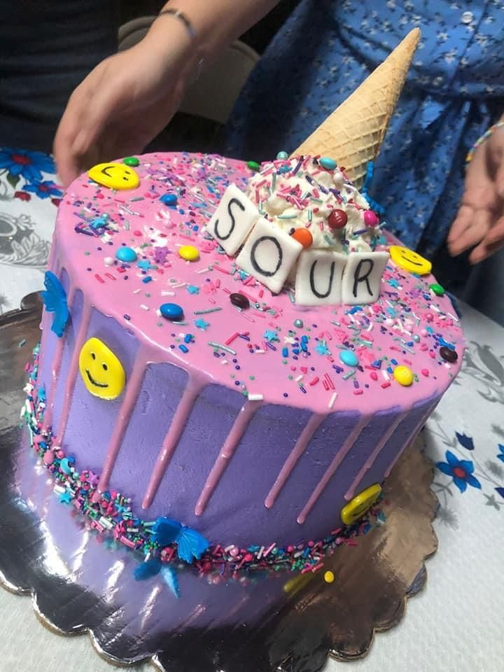 Sour Olivia Rodrigo Birthday Cake In 2021 Pretty Birthday Cakes Cake