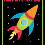 Space Birthday Party Invitations Party Pack