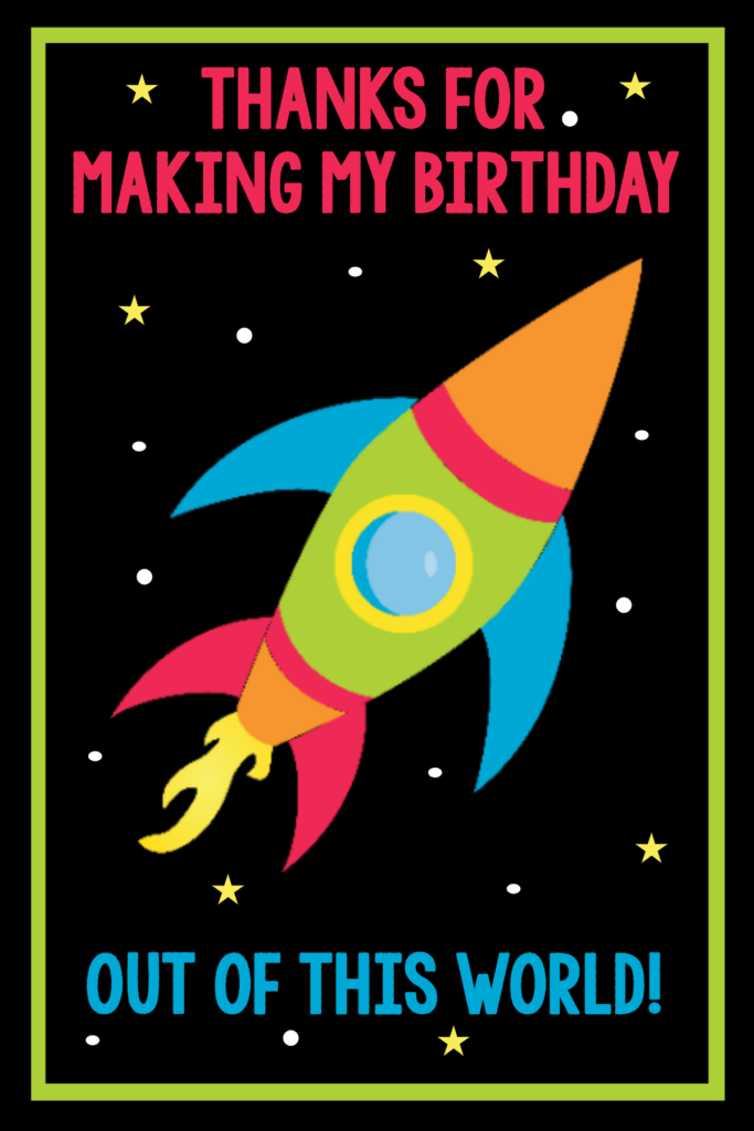 Space Birthday Party Invitations Party Pack