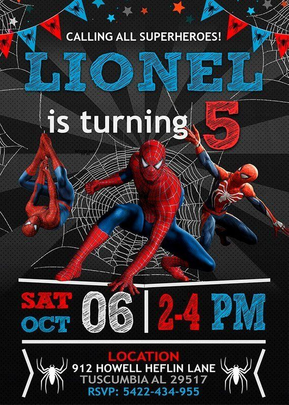 Spiderman Birthday Invitation Template Beautiful Spiderman Birthday