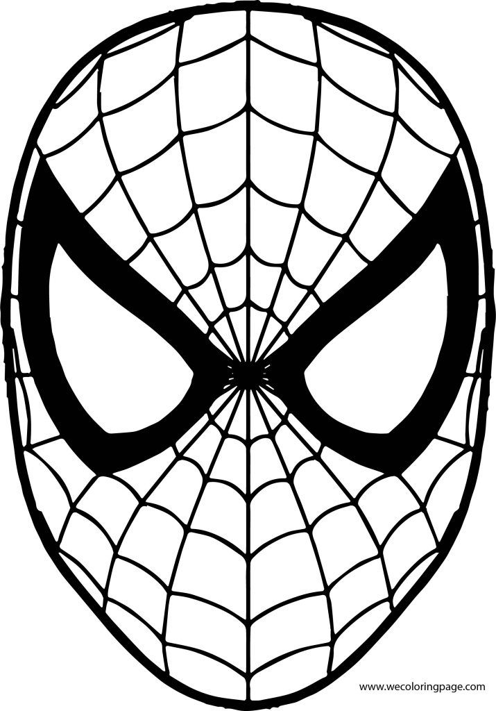 Spiderman Mask Coloring Page Spiderman Mask Spiderman Coloring