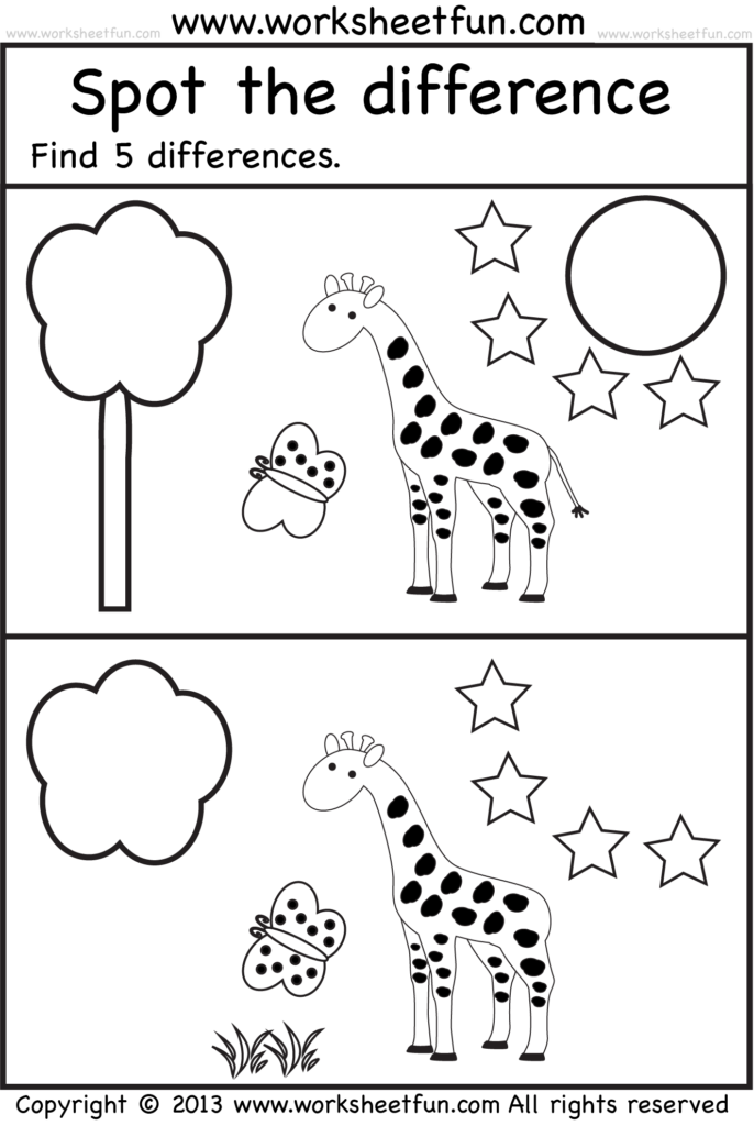 Spot The Difference 7 Worksheets FREE Printable Worksheets 