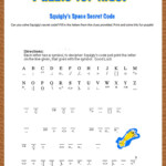 Squigly s Space Secret Code Word Puzzles For Kids Printable Puzzles