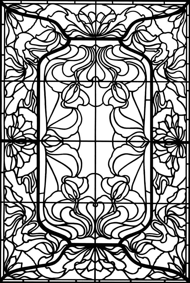 Stained Glass Coloring Pages For Adults Best Coloring Pages For Kids