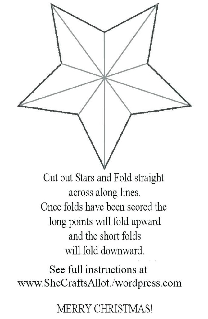 Star Template Printable Free Patterns For Making A Shabby Chic 5 Point 