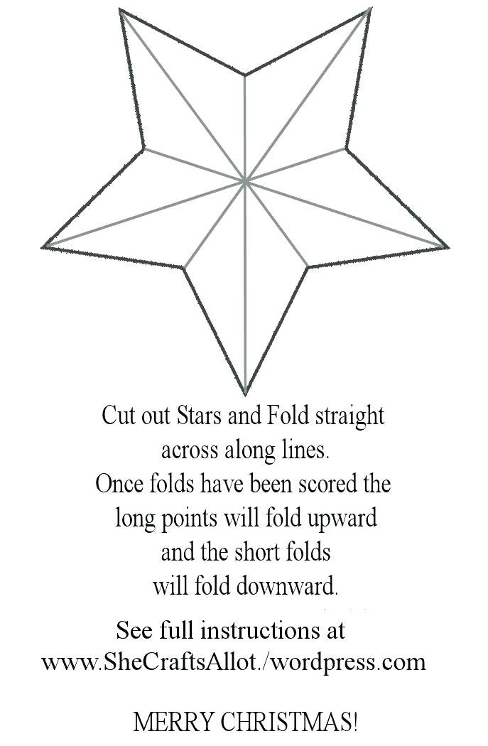 Star Template Printable Free Patterns For Making A Shabby Chic 5 Point