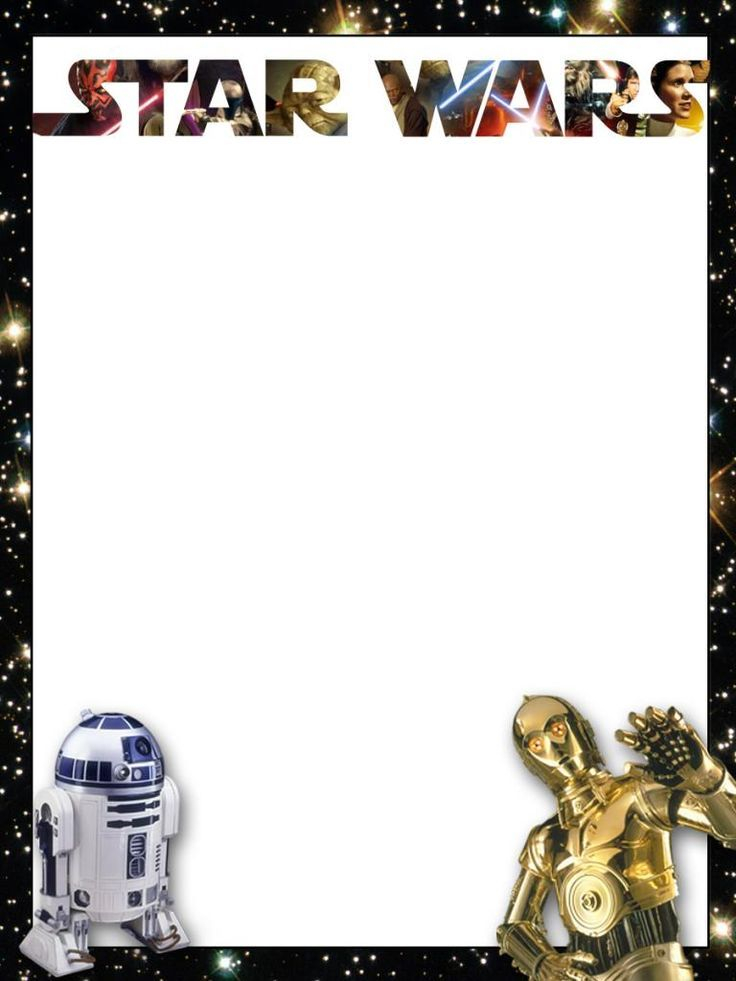 Star Wars Border Clipart Clipart Kid Star Wars Invitations Star 