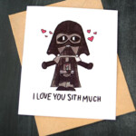 Star Wars Valentine s Day Card Darth Vader I Love You Sith Much